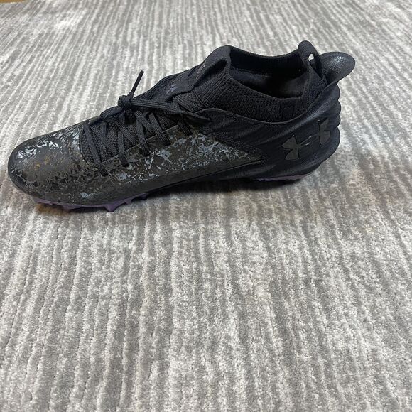 Under Armour Highlight MC Football Shoes Mens 11 Cleats Black Blue Iridescent - Picture 5 of 8